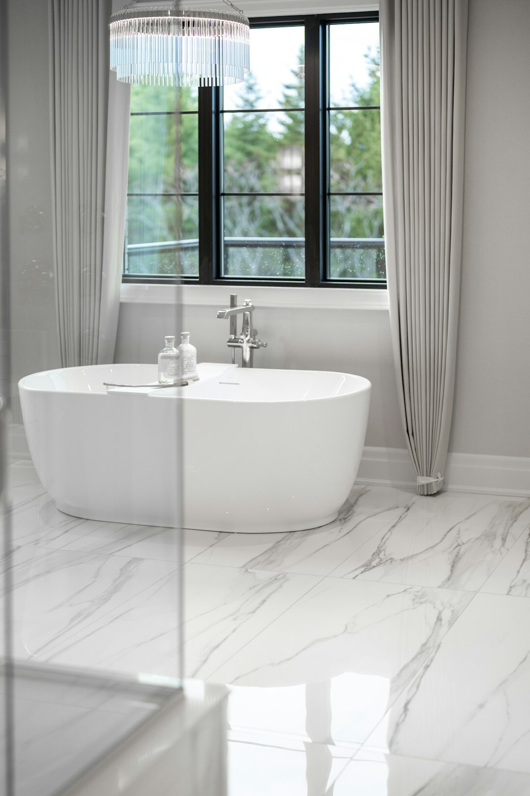 luxury bathroom with marble